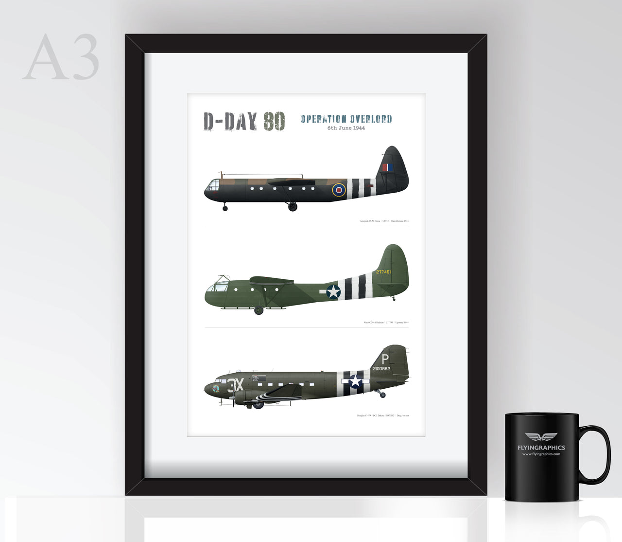 D-Day Glider & Tug Profiles - Poster