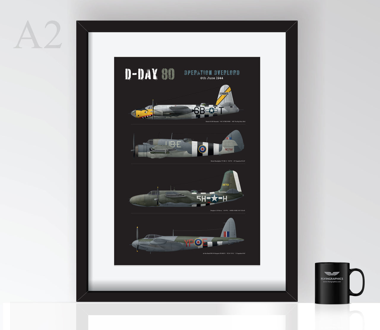 D-Day Medium Bomber Profiles - Poster