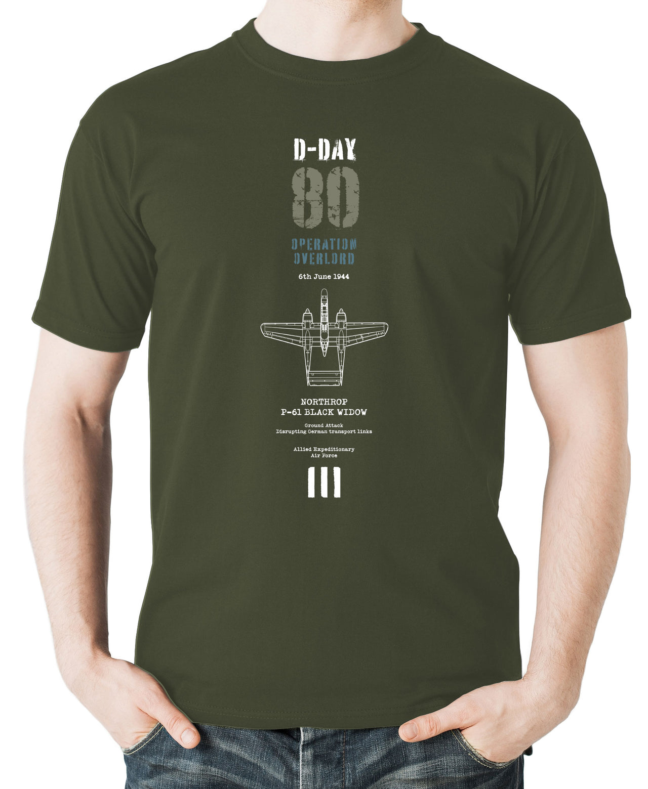 D-Day P-61 Black Widow - T-shirt