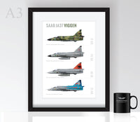 Thumbnail for Saab Viggen Profiles - Poster