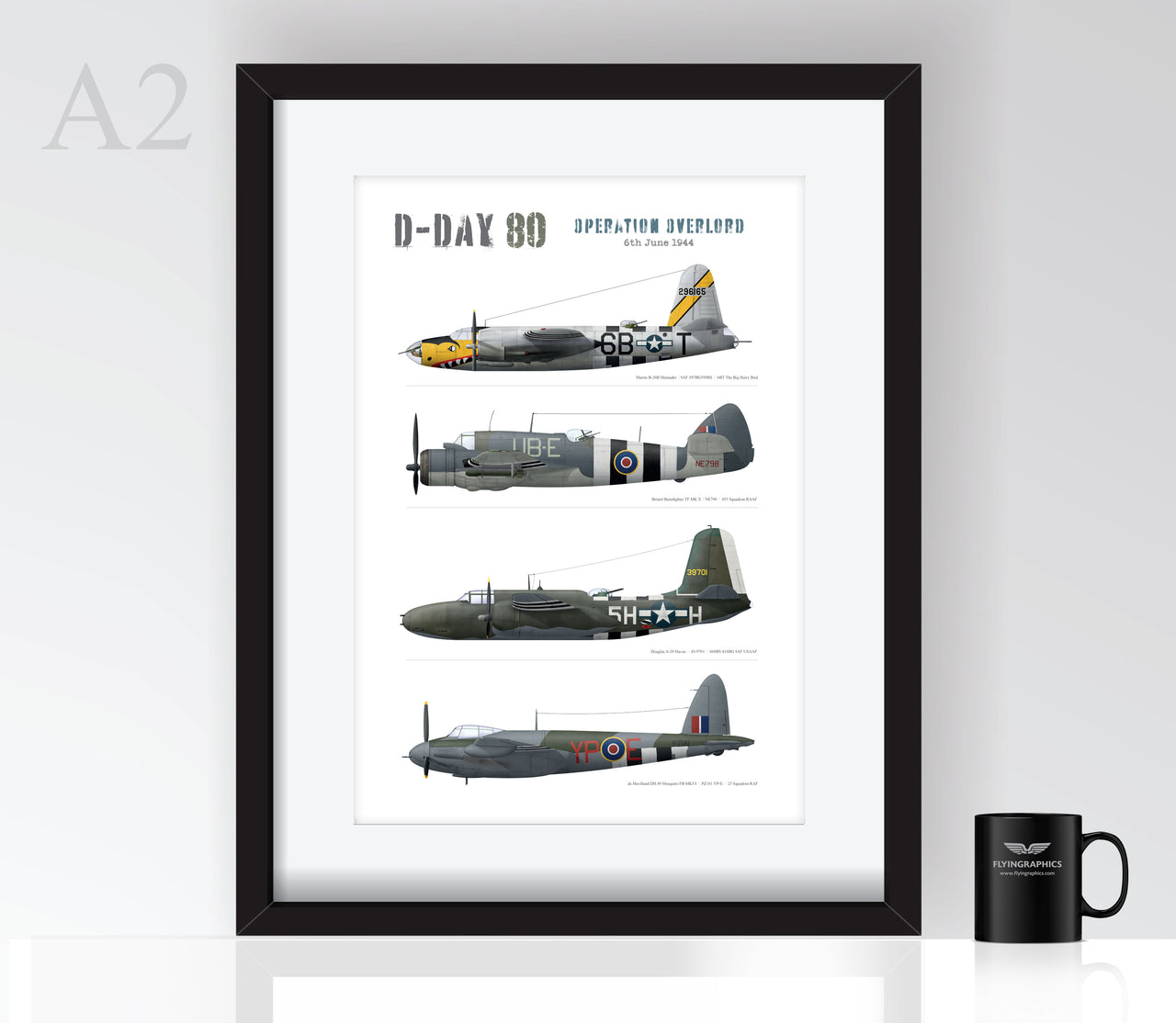 D-Day Medium Bomber Profiles - Poster