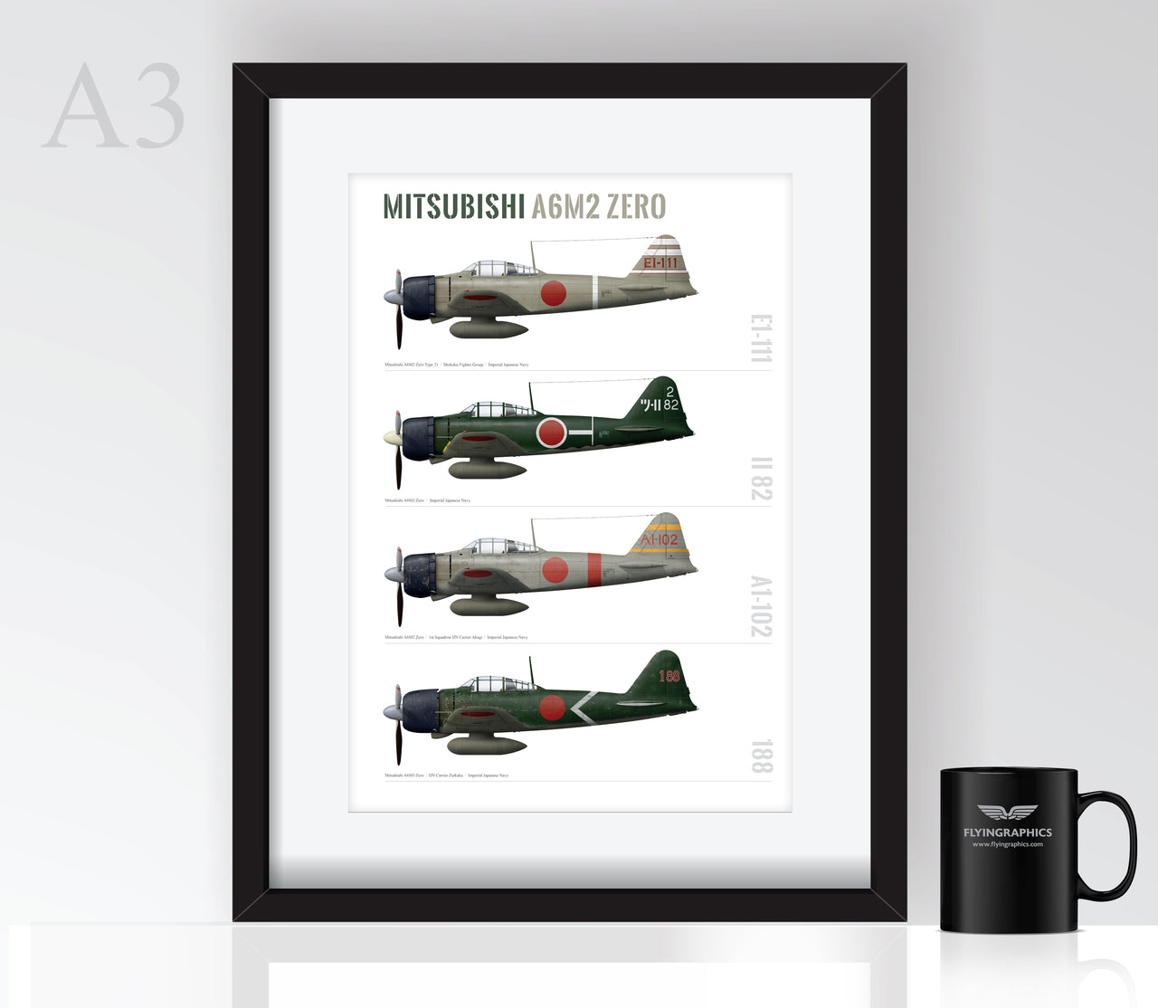 A6M Zero Profiles - Poster